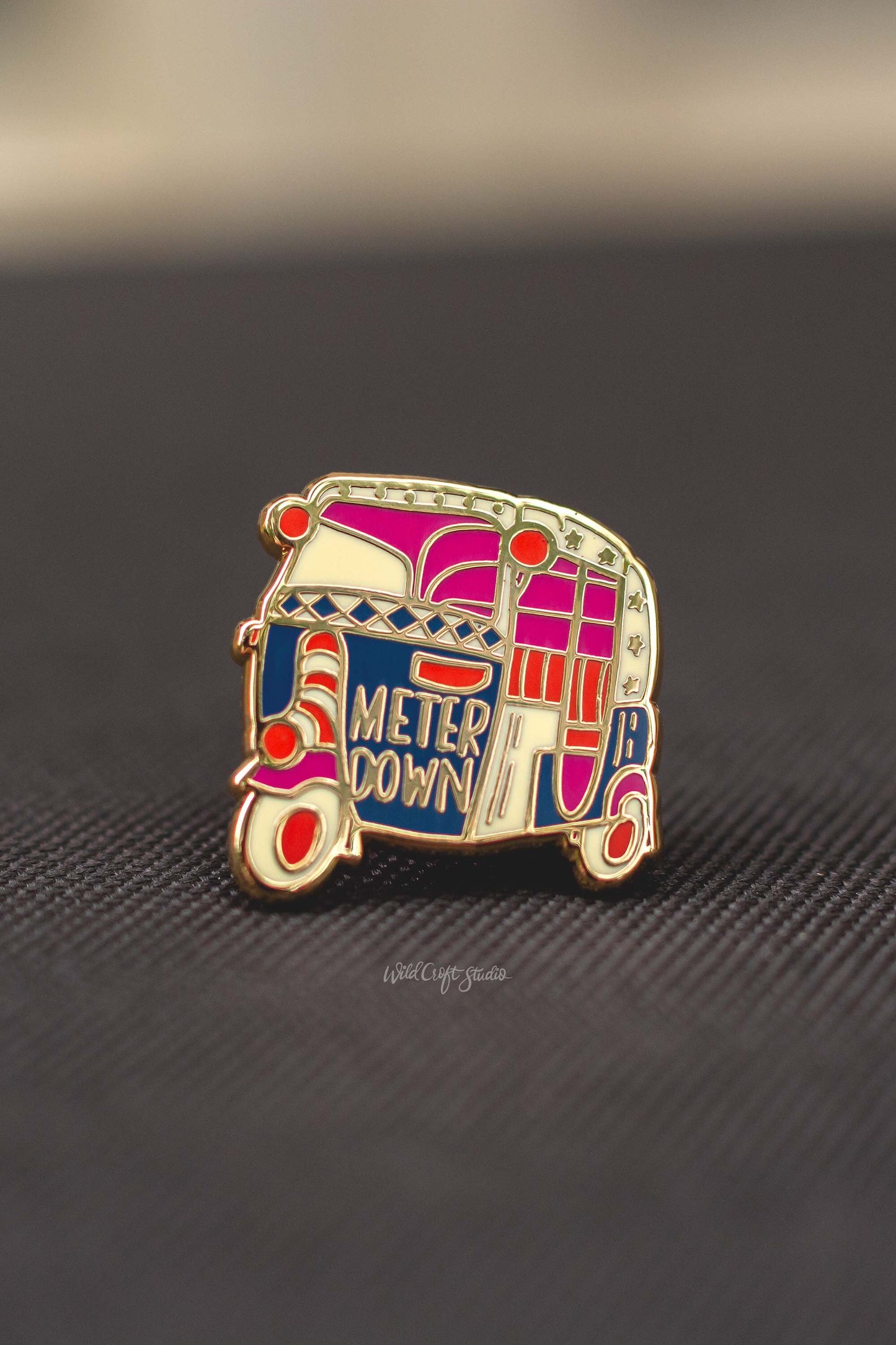 Auto Rickshaw Hard Enamel Pin