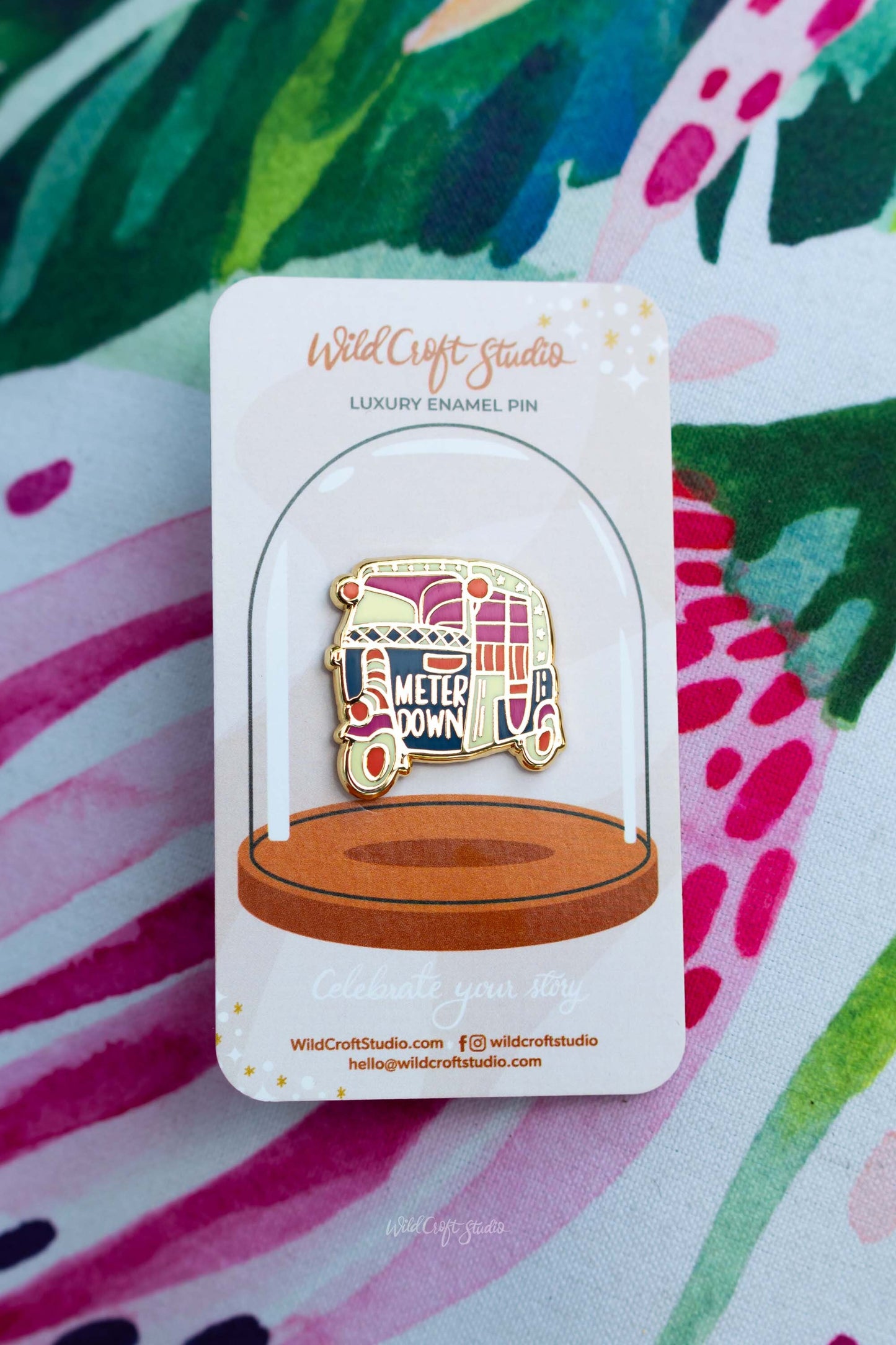 Auto Rickshaw Hard Enamel Pin