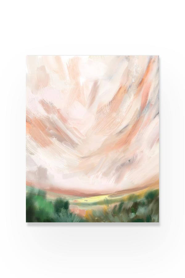 Serene Skies Landscape Art Print