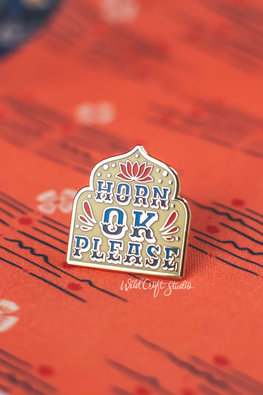 Horn OK Please Hard Enamel Pin WS