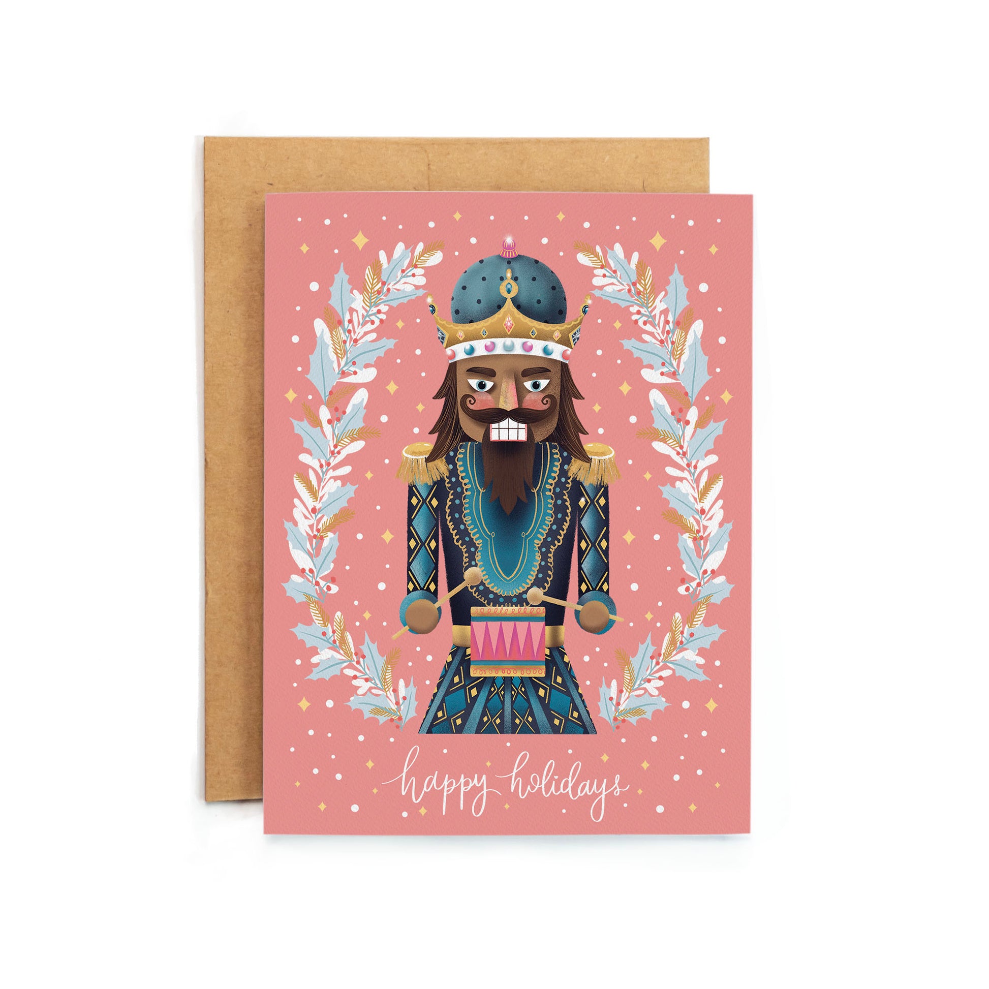 a card with a cartoon character wearing a crown