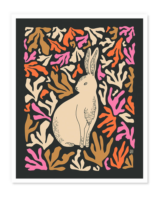 Adorable Bunny Modern Matisse Style Art Print WS