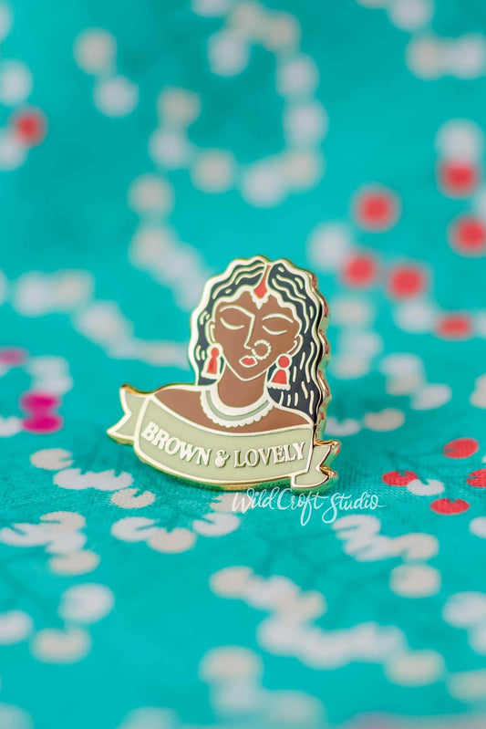 Brown And Lovely Hard Enamel Pin WS