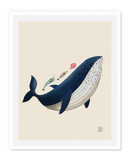 Whale and Fish Art Print WS