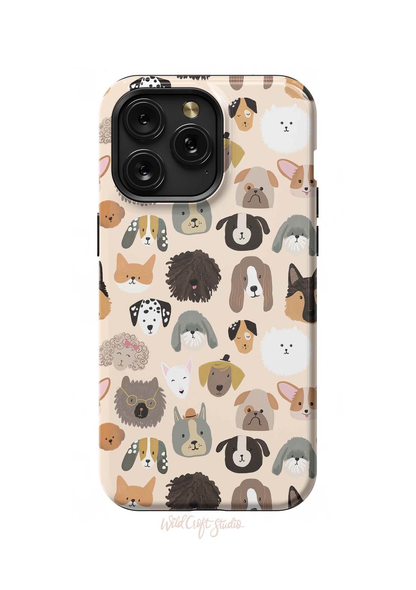 a phone case with dogs on it