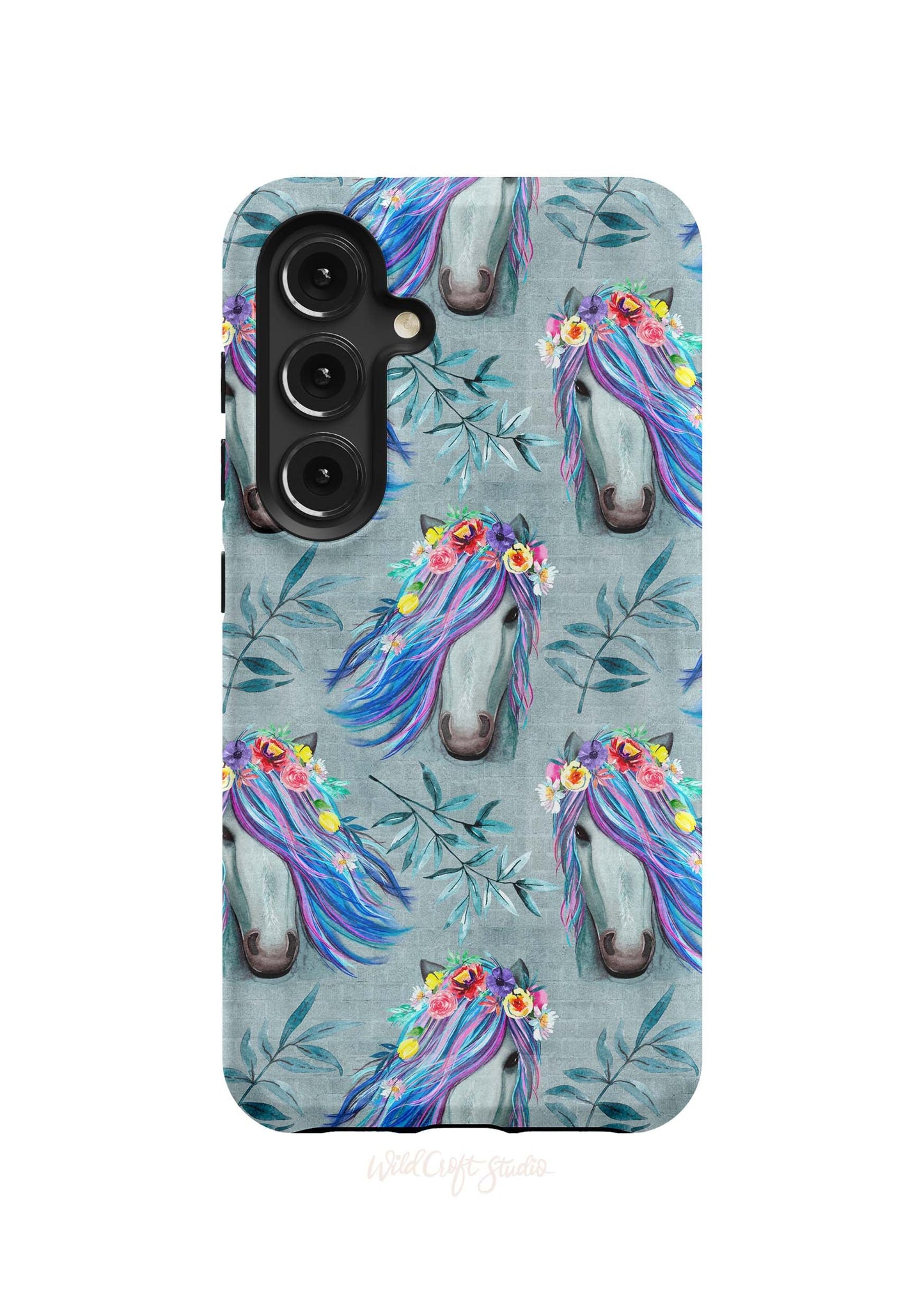 a phone case with a horse on it