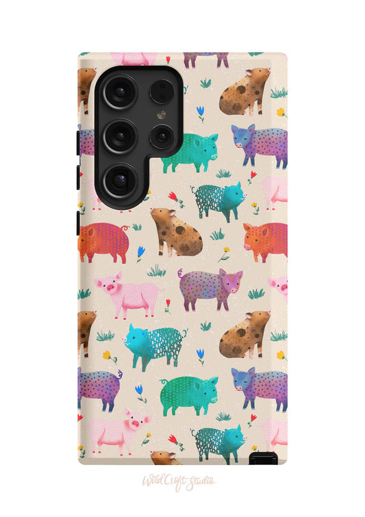 a phone case with animals on it