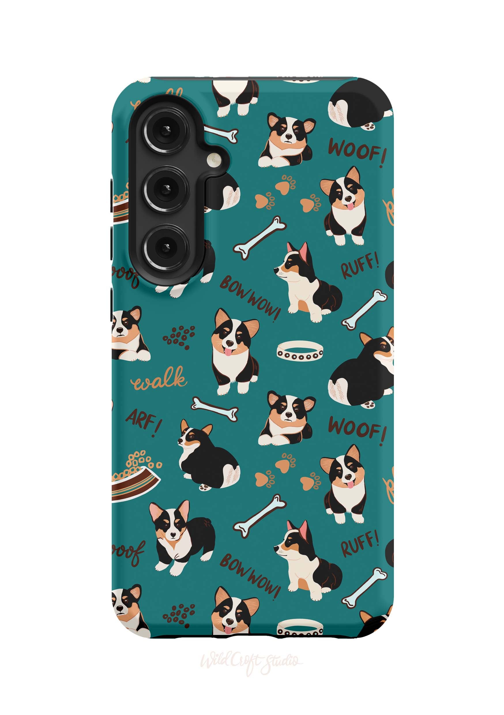 a phone case with a dog on it
