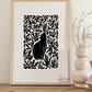 Bunny In The Forest Monochrome Art Print