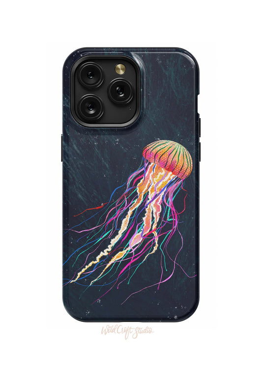 a phone case with a jellyfish on it