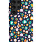 a phone case with a colorful pattern on it