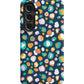 a phone case with a colorful pattern on it