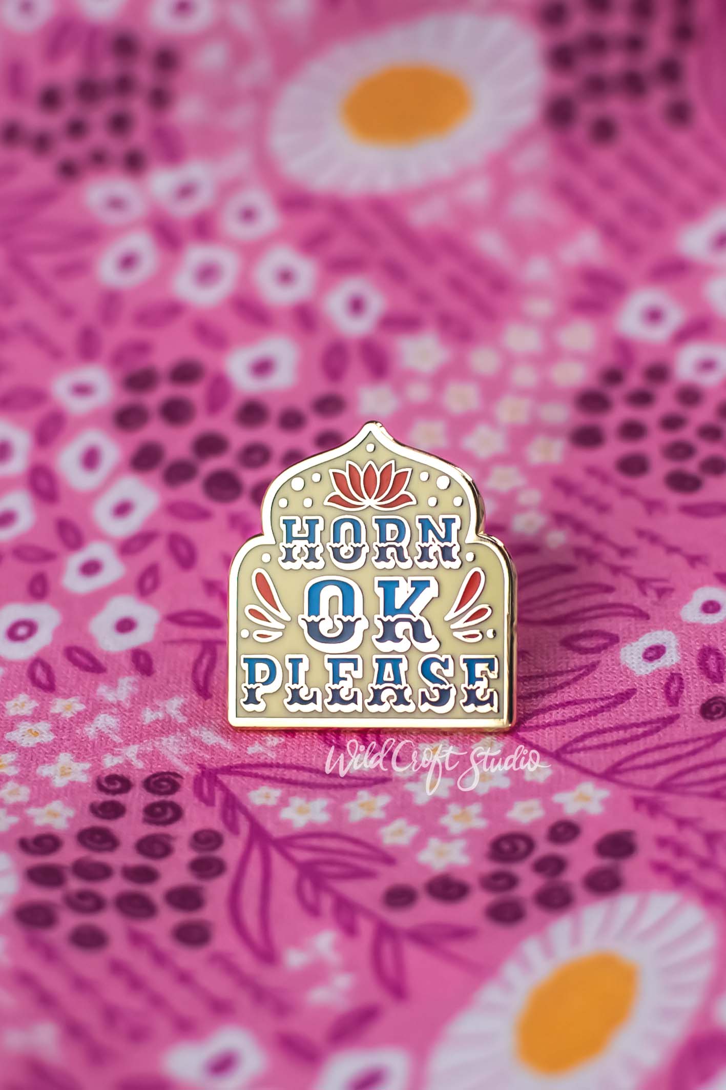 Horn OK Please Hard Enamel Pin