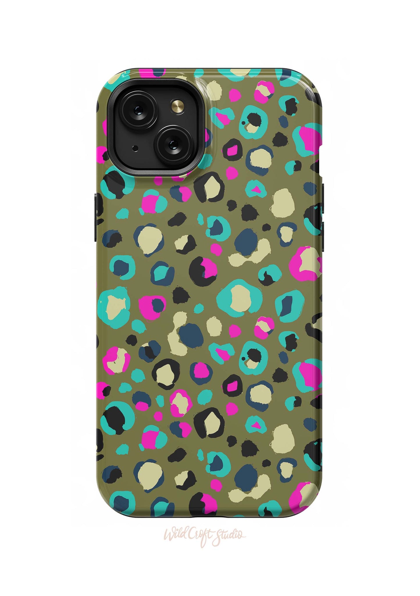 a phone case with a leopard print on it