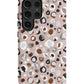 a pink phone case with a leopard print