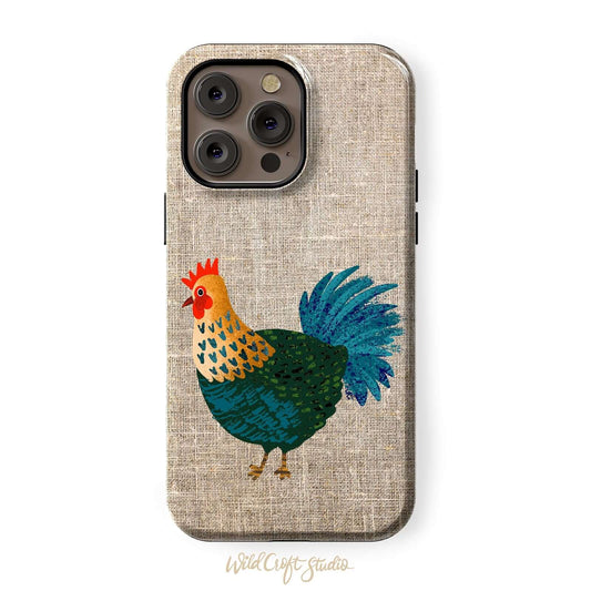 Country Farmhouse Chicken Tough Case for iPhone