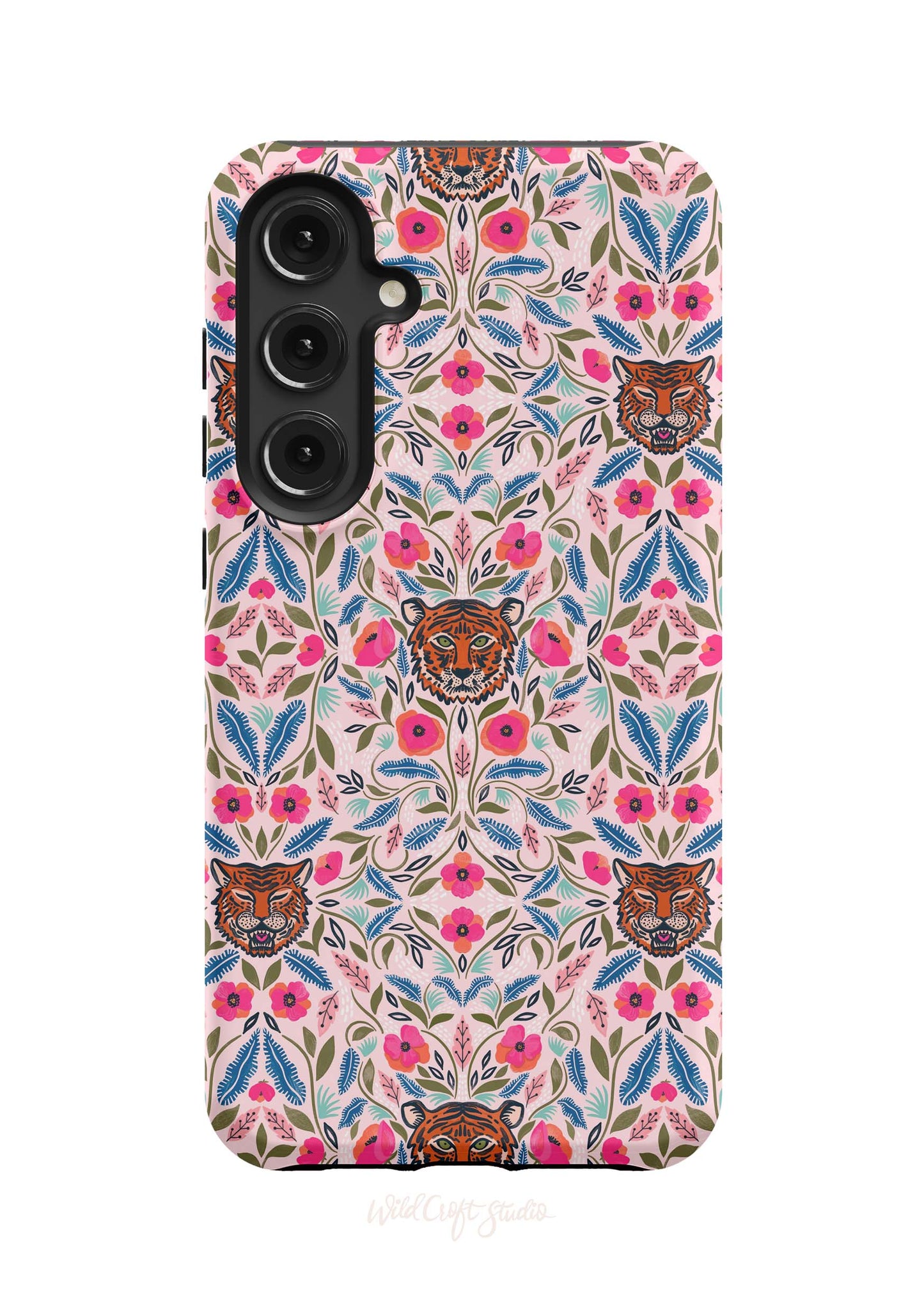 a phone case with a floral design on it