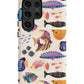 a phone case with colorful fish on it