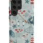 a phone case with a pattern of sea animals