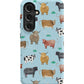 a phone case with cows and cows on it