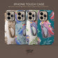 Floral Horse Teal Tough Case for iPhone