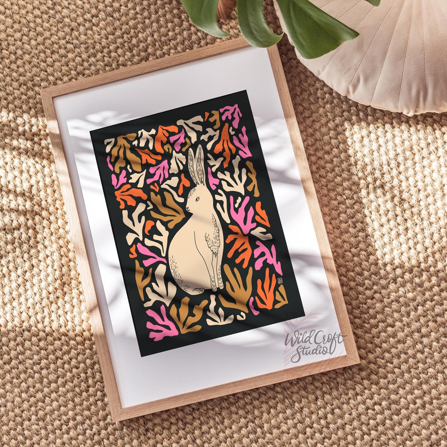 Adorable Bunny Modern Matisse Style Art Print