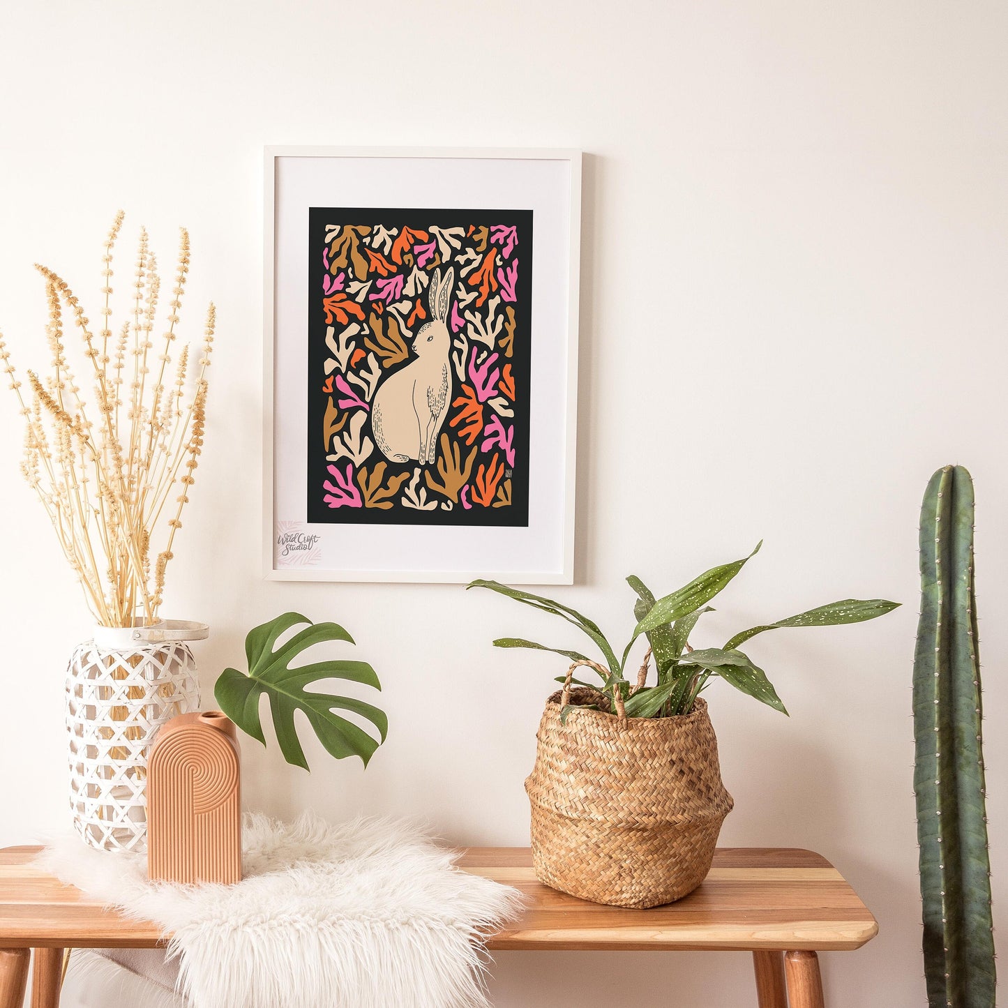 Adorable Bunny Modern Matisse Style Art Print