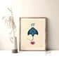 Manta ray, Shrimp, Crab Art Print